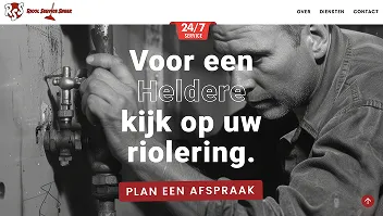 Screenshot van de website rioolservice sneek